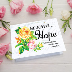 Be Joyful in Hope Blank Card